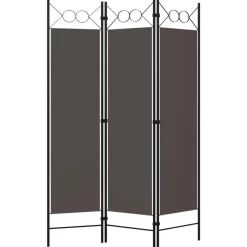 vidaXL Divisores De Ambientes-Biombo divisor de 3 paneles gris 120x180 cm