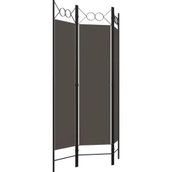 vidaXL Divisores De Ambientes-Biombo divisor de 3 paneles gris 120x180 cm