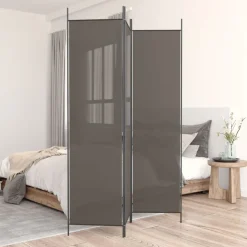 vidaXL Biombo divisor de 3 paneles de tela gris 150x220 cm Antracita Online