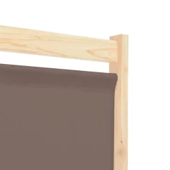 vidaXL Biombo divisor de 6 paneles de tela marrón 240x170x4 cm New