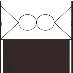 vidaXL Divisores De Ambientes-Biombo divisor de 3 paneles marrón 120x180 cm