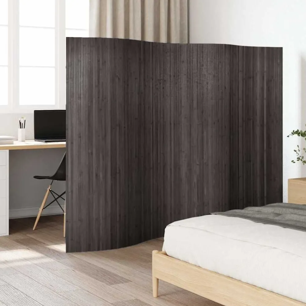 vidaXL Divisores De Ambientes-Biombo divisor de bambú ancho 250 cm alto 165 cm