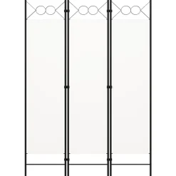 vidaXL Biombo divisor de 3 paneles 120x180 cm Blanco Discount