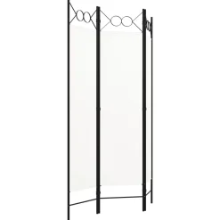vidaXL Biombo divisor de 3 paneles 120x180 cm Blanco Discount