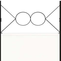 vidaXL Biombo divisor de 3 paneles 120x180 cm Blanco Discount