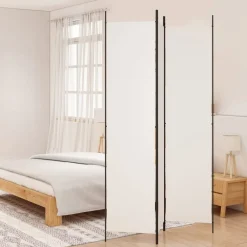 vidaXL Divisores De Ambientes-Biombo divisor de 3 paneles de tela 150x220 cm