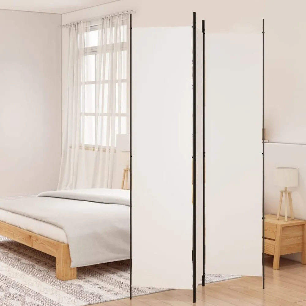 vidaXL Divisores De Ambientes-Biombo divisor de 3 paneles de tela 150x220 cm