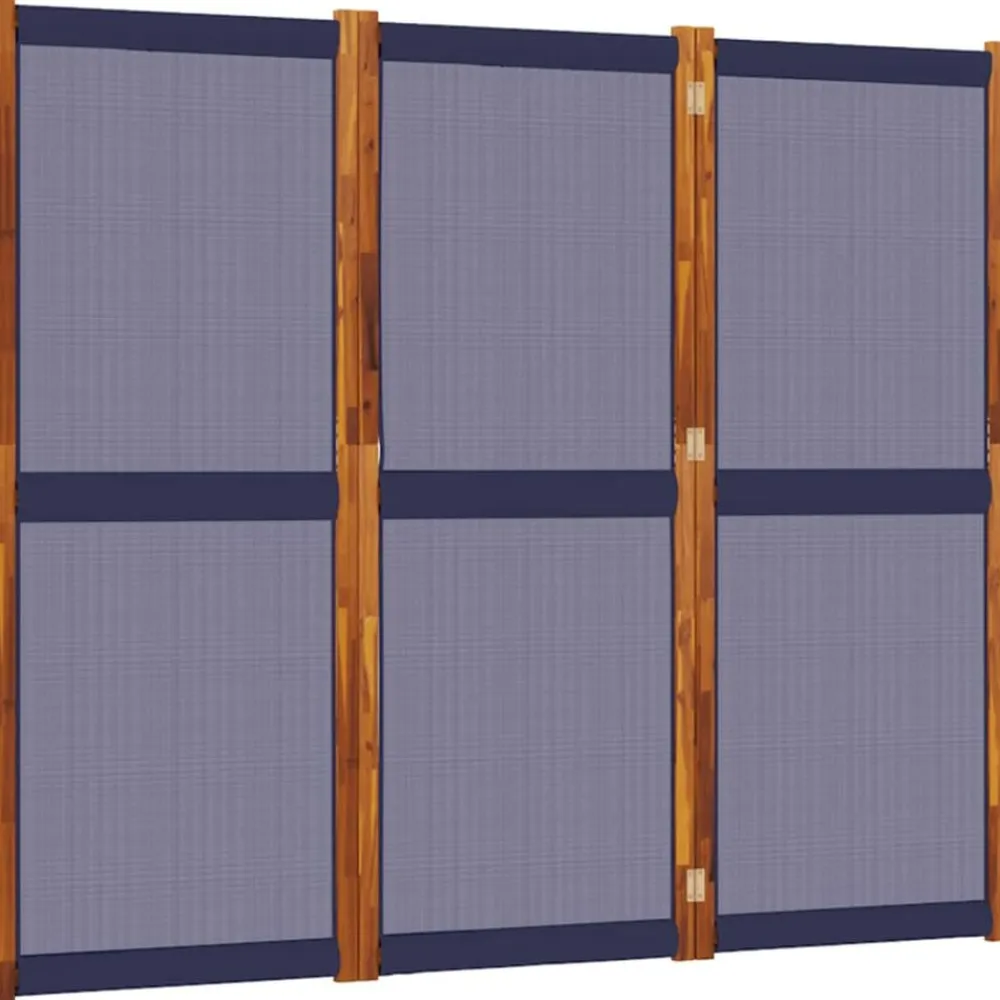 vidaXL Biombo divisor de 3 paneles 210x180 cm Azul oscuro Outlet