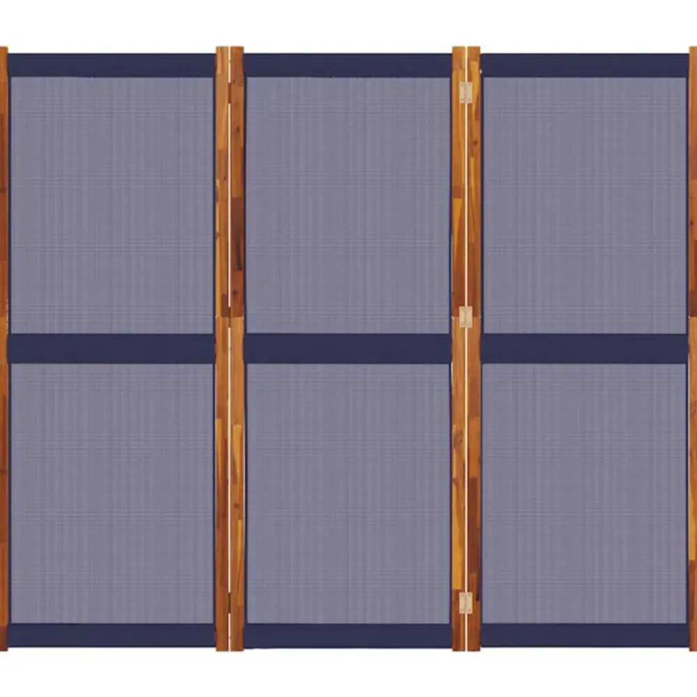 vidaXL Biombo divisor de 3 paneles 210x180 cm Azul oscuro Outlet