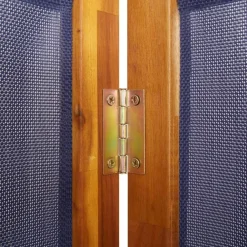 vidaXL Biombo divisor de 3 paneles 210x180 cm Azul oscuro Outlet