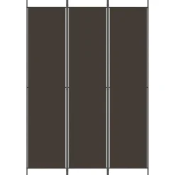 vidaXL Divisores De Ambientes-Biombo divisor de 3 paneles de tela marrón 150x220 cm