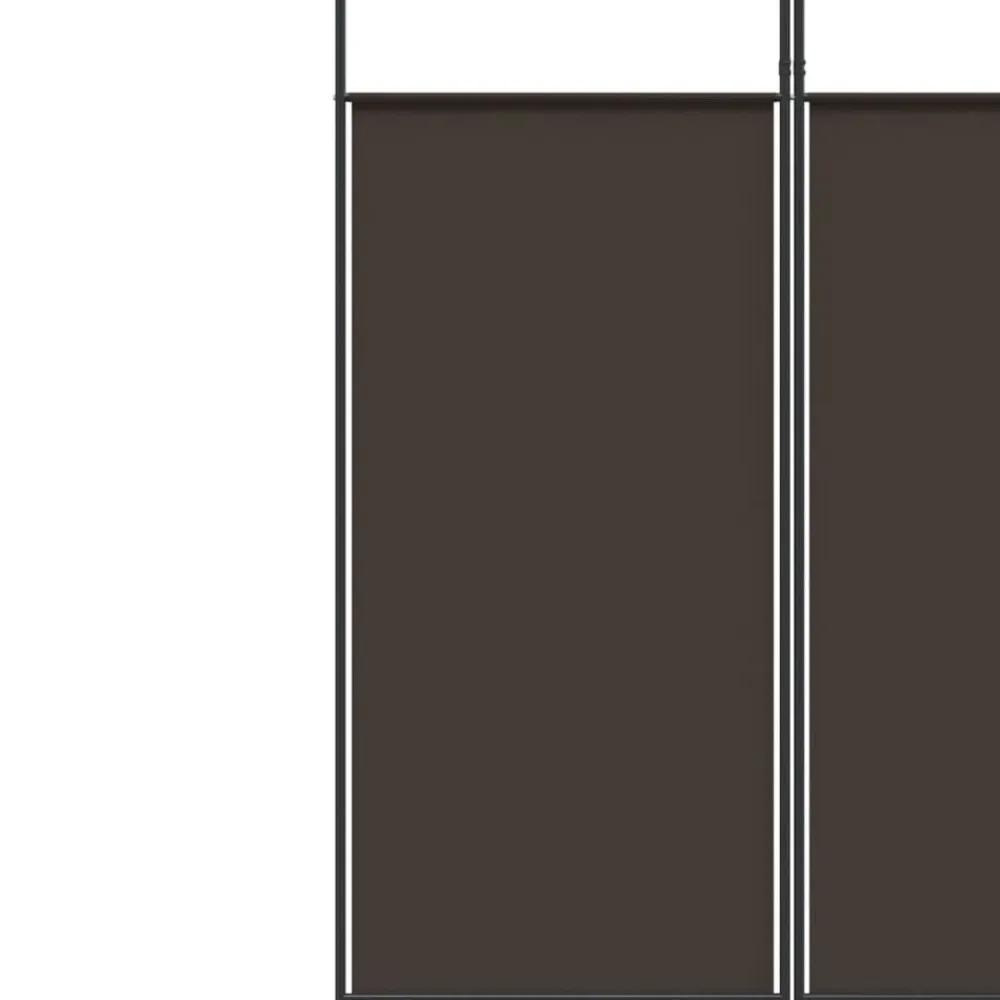 vidaXL Divisores De Ambientes-Biombo divisor de 3 paneles de tela marrón 150x220 cm
