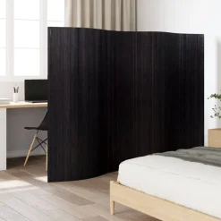 vidaXL Divisores De Ambientes-Biombo divisor de bambú ancho 250 cm alto 165 cm