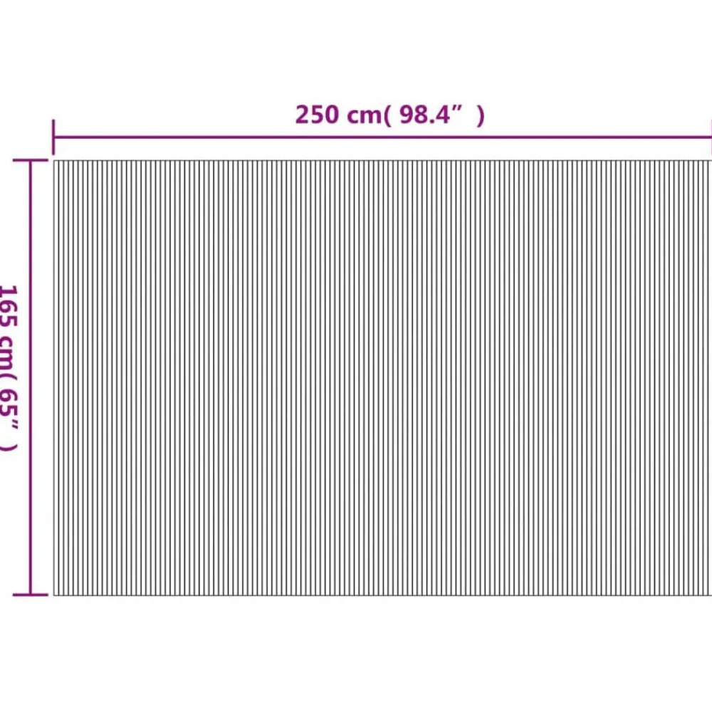 vidaXL Divisores De Ambientes-Biombo divisor de bambú ancho 250 cm alto 165 cm