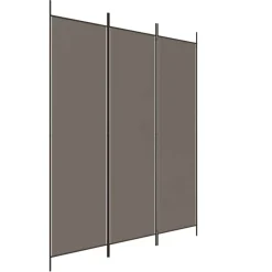 vidaXL Biombo divisor de 3 paneles de tela gris 150x200 cm Antracita Discount