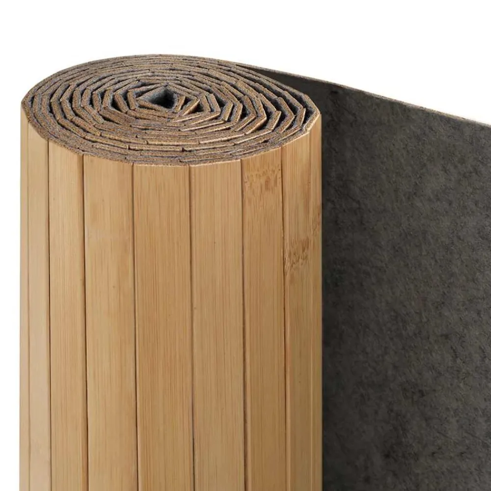 vidaXL Divisores De Ambientes-Biombo divisor de bambú natural ancho 250 cm alto 165 cm
