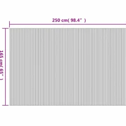 vidaXL Divisores De Ambientes-Biombo divisor de bambú natural ancho 250 cm alto 165 cm