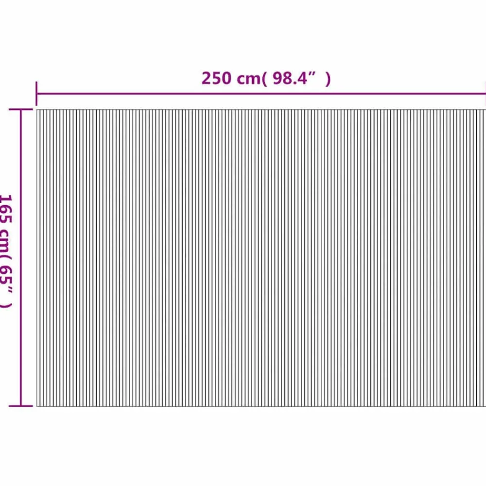 vidaXL Divisores De Ambientes-Biombo divisor de bambú natural ancho 250 cm alto 165 cm
