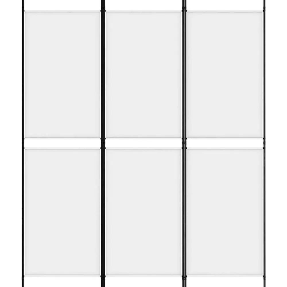 vidaXL Biombo divisor de 3 paneles de tela 150x180 cm Blanco