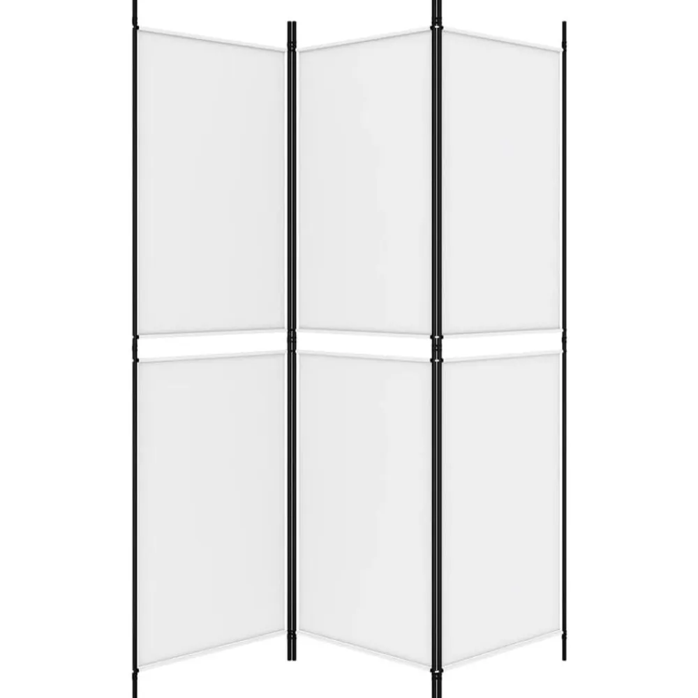 vidaXL Biombo divisor de 3 paneles de tela 150x180 cm Blanco