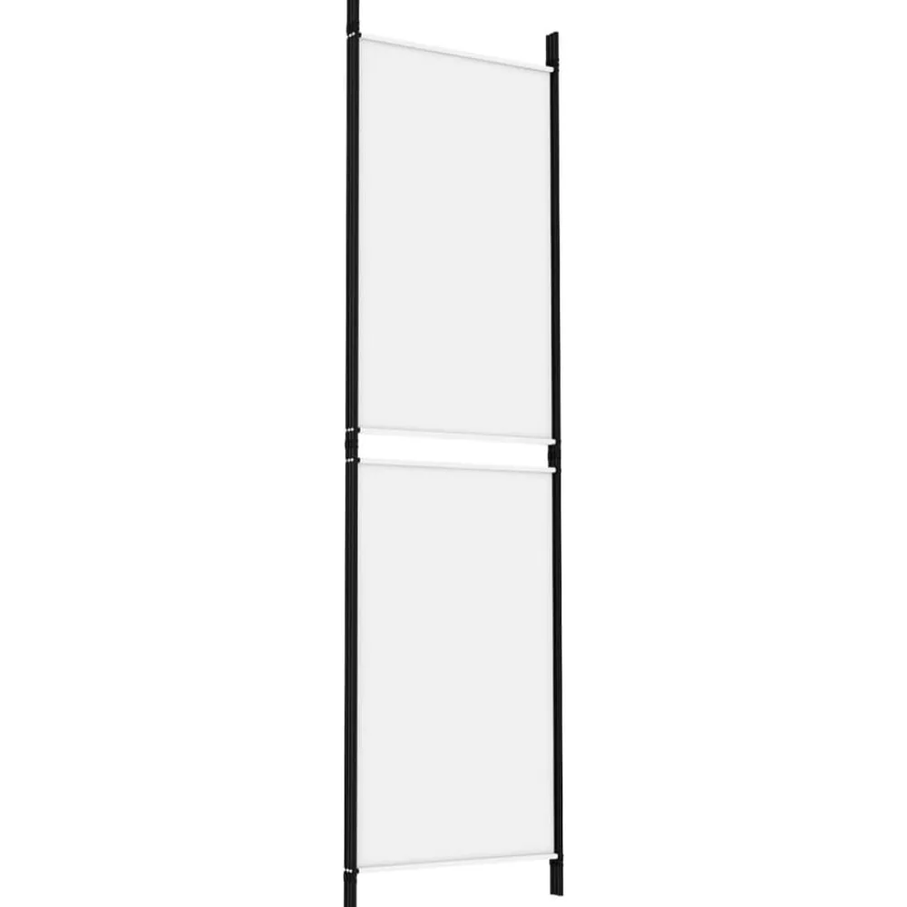 vidaXL Biombo divisor de 3 paneles de tela 150x180 cm Blanco