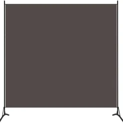 vidaXL Divisores De Ambientes-Biombo divisor de 1 panel gris 175x180 cm