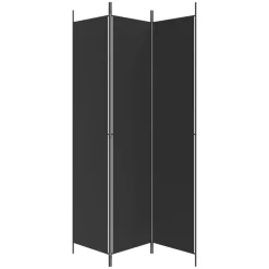 vidaXL Biombo divisor de 3 paneles de tela 150x220 cm Negro Discount