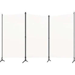 vidaXL Divisores De Ambientes-Biombo divisor de 3 paneles tela 260x180 cm