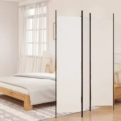 vidaXL Divisores De Ambientes-Biombo divisor de 3 paneles de tela 150x200 cm