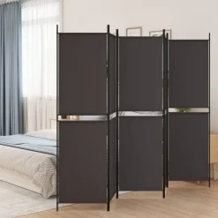vidaXL Biombo divisor de 5 paneles de tela marrón 250x200 cm Marr&oacute;n Best