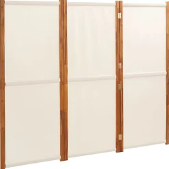 vidaXL Biombo divisor de 3 paneles 210x180 cm Blanco crema Sale