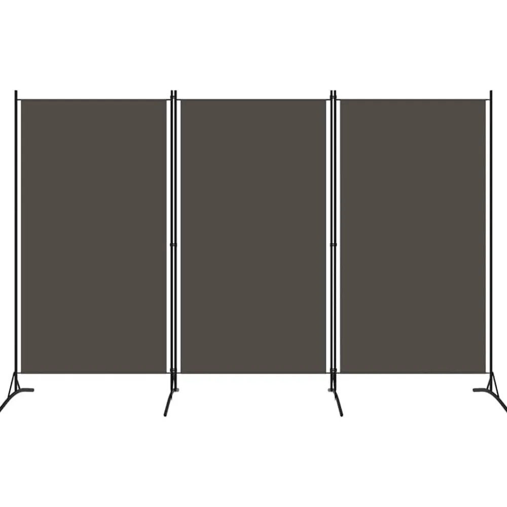 vidaXL Biombo divisor de 3 paneles gris 260x180 cm Antracita Clearance