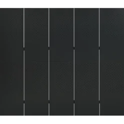 vidaXL Divisores De Ambientes-Biombo divisor de 5 paneles acero 200x180 cm