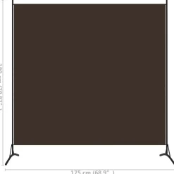 vidaXL Biombo divisor de 1 panel marrón 175x180 cm Marr&oacute;n Outlet