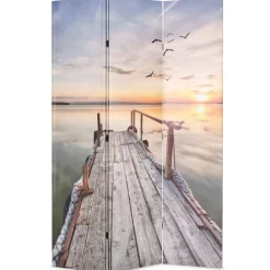 vidaXL Biombo divisor plegable 120x170 cm lago Clearance