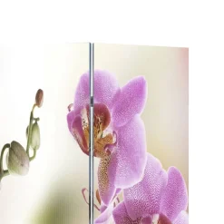 vidaXL Divisores De Ambientes-Biombo divisor plegable flores 120x170 cm