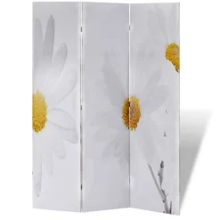 vidaXL Divisores De Ambientes-Biombo divisor plegable flores 120x170 cm