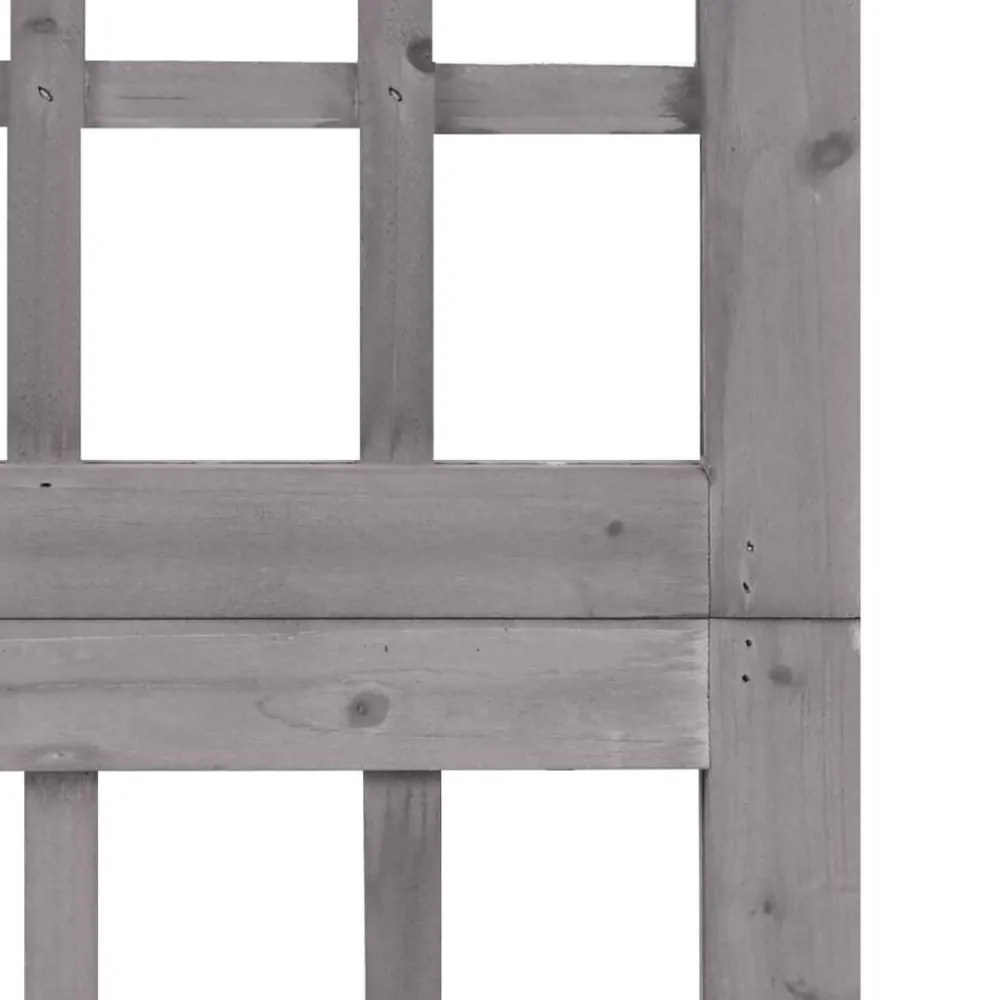 vidaXL Divisores De Ambientes-Biombo/Enrejado de 3 paneles madera de abeto 121x180 cm