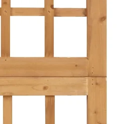vidaXL Biombo/Enrejado de 3 paneles madera maciza abeto 121x180,5 cm Marr&oacute;n Hot
