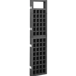 vidaXL Biombo/Enrejado de 3 paneles madera de abeto 121x180 cm Negro Discount