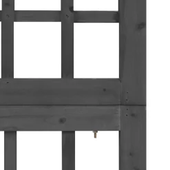 vidaXL Biombo/Enrejado de 3 paneles madera de abeto 121x180 cm Negro Discount