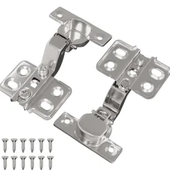 vidaXL Accesorios De Bricolaje-Bisagra 2 pcs Níquel 85 x 52,5 x 9,5 mm Hierro