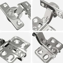 vidaXL Accesorios De Bricolaje-Bisagra 2 pcs Níquel 85 x 52,5 x 9,5 mm Hierro
