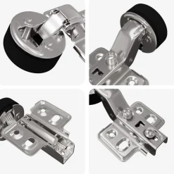 vidaXL Accesorios De Bricolaje-Bisagra 2 pcs Plateado 35 mm Hierro