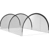vidaXL Béisbol y Softbol Negro 702 x 369,5 x 243,5 cm Poliéster Best