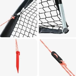 vidaXL Béisbol y Softbol Negro 702 x 369,5 x 243,5 cm Poliéster Best