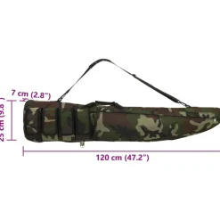 vidaXL Adultos-Bolsa para rifle con correa de hombro tela oxford 120 cm