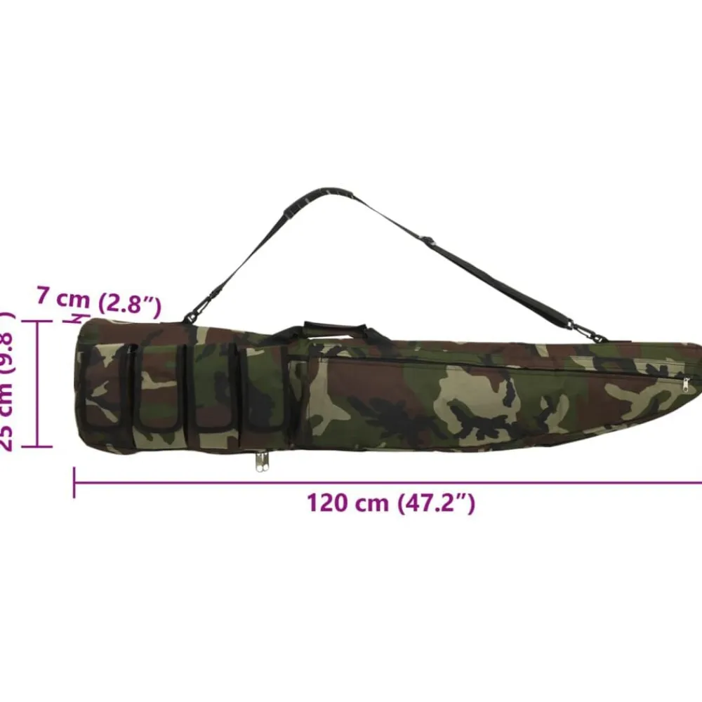 vidaXL Adultos-Bolsa para rifle con correa de hombro tela oxford 120 cm