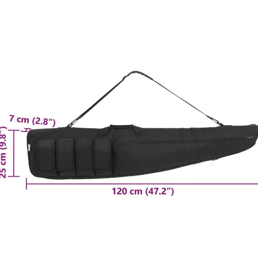 vidaXL Adultos-Bolsa para rifle con correa de hombro tela oxford 120 cm