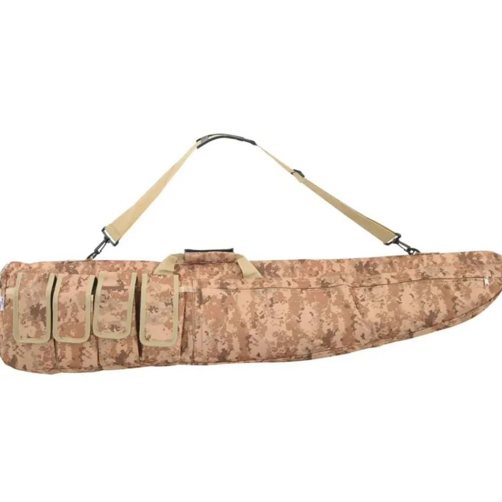 vidaXL Bolsa para rifle con correa de hombro tela oxford 120 cm Marrón Sale